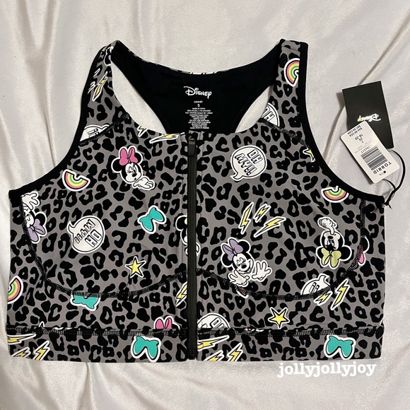 SET: Torrid Disney Minnie Mouse Leopard Grey Sports Bra/Cropped Legging 2X - Picture 4 of 14